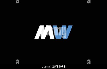 Initial letter wm logo or mw logo vector design templates Stock Vector