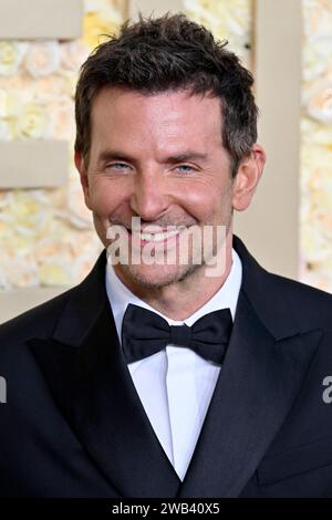 Bradley Cooper bei der Verleihung der 81. Golden Globe Awards im Beverly Hilton Hotel. Beverly Hills, 07.01.2024 Stock Photo