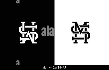 Alphabet letter icon logo SM or SW Stock Vector