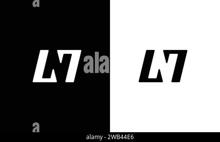 Modern abstract letter N LN logo initial based Monogram icon vector. Stock Vector