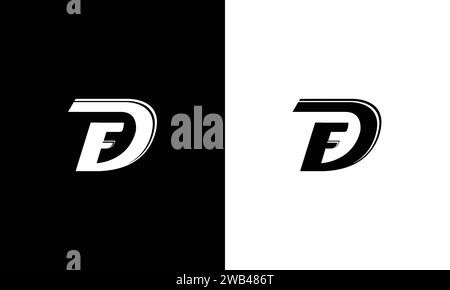 Initial fd letter logo vector template design. Linked letter df logo design. Stock Vector