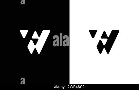 initial FW, WF letter Modern abstract logo design vector icon. Stock Vector