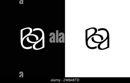 Modern abstract letter BB logo design. Minimal BB initial based icon. Stock Vector