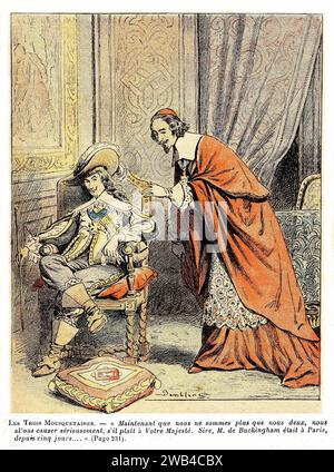 The Three Musketeers' (French: Les Trois Mousquetaires) 19th century Alexandre Dumas Private collection Stock Photo