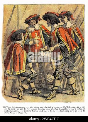 The Three Musketeers' (French: Les Trois Mousquetaires) 19th century Alexandre Dumas Private collection Stock Photo