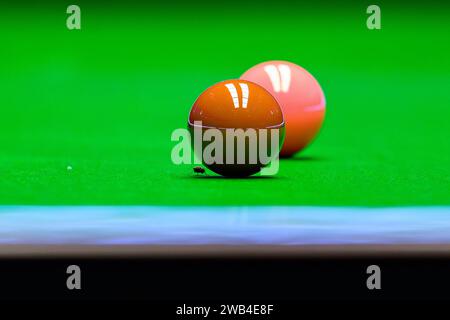 LONDON, UNITED KINGDOM. 08th Jan, 2024. A fly is hiding itself under the all in day 2 match between Ronnie O’Sullivan Ding Junhui during the 2024 MrQ Masters at Alexandra Palace on Monday, January 08, 2024 in LONDON ENGLAND. Credit: Taka G Wu/Alamy Live News Stock Photo