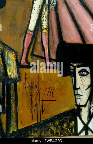 Matador oil painting his signature by Bernard Buffet French artist expressionist painter (1928-1999) France  Kassal Germany Europe. 1994 1990s HOMER SYKES Stock Photo