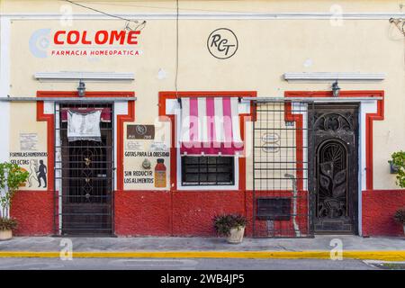 Old Pharmacy, Historic centre, Merida Mexico Stock Photo