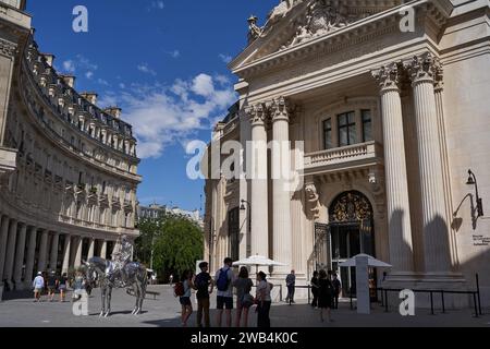 Paris, France - July 14, 2023 - The Front facade of Bourse de Commerce - Commodities Exchange building in early summer Stock Photo