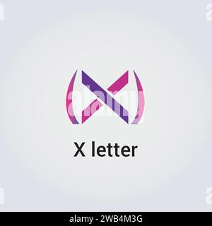 X Letter Icon Design Single Isolated Logo Design Brand Corporate Identity Various Colors Editable Template Vector Monogram Emblem Illustration Stock Vector