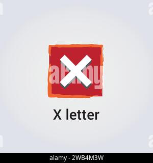 X Letter Icon Design Single Isolated Logo Design Brand Corporate Identity Various Colors Editable Template Vector Monogram Emblem Illustration Stock Vector