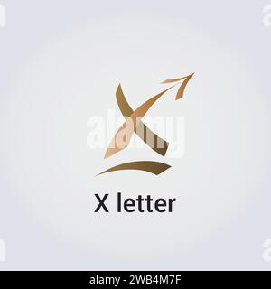 X Letter Icon Design Single Isolated Logo Design Brand Corporate Identity Various Colors Editable Template Vector Monogram Emblem Illustration Stock Vector