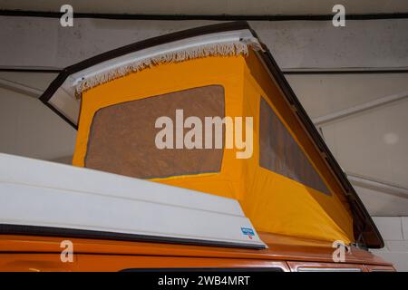 1973 VW Bay Window Westphalia pop top Type 2 camper Stock Photo