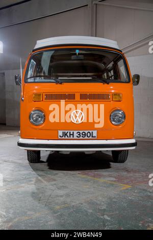 1973 VW Bay Window Westphalia pop top Type 2 camper Stock Photo