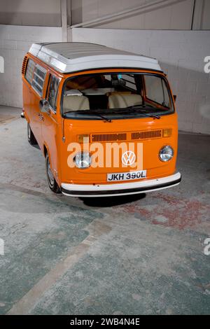 1973 VW Bay Window Westphalia pop top Type 2 camper Stock Photo