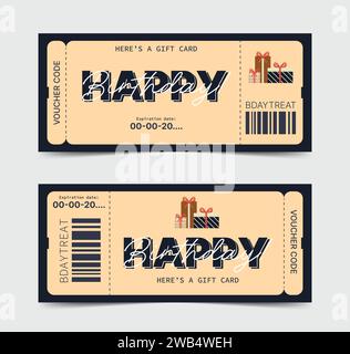 birthday voucher template printable Stock Vector Image &amp; Art - Alamy