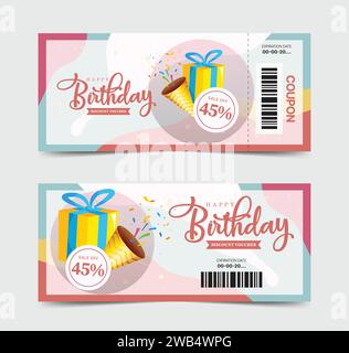 birthday voucher template printable Stock Vector Image &amp; Art - Alamy