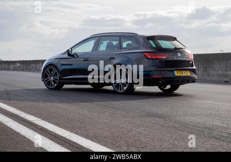 2018 SEAT Leon ST Cupra 300 fast estate based on the VW Golf R Stock Photo