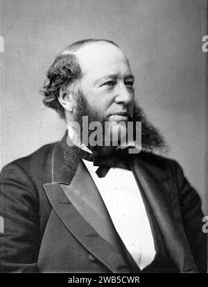 William Vanderbilt, William Henry Vanderbilt (1821 – 1885) American businessman and philanthropist. Stock Photo