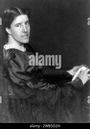 Charlotte Gilman, Charlotte Perkins Gilman (1860 – 1935), American humanist, novelist, writer, lecturer, advocate for social reform, and eugenicist. Stock Photo