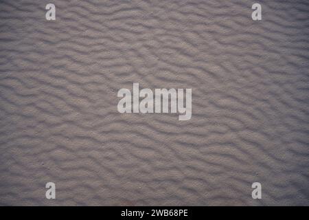 Texture Of Untouched Sand At Sunset In White Sands National Park Stock Photo