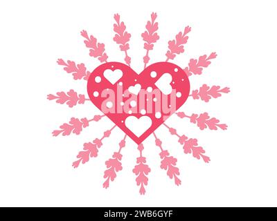 Cool Valentine's Day Decorative symmetry vector design Stock Vector