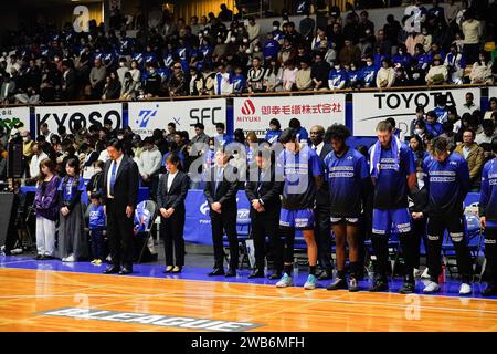 Fighting Eagles team group, JANUARY 6 2024 - Basketball : 2023-24 B. LEAGUE B1 League match between Fighting Eagles Nagoya 68-57 Ryukyu Golden Kings at Biwajima Sports Center in Nagoya, Japan. Credit: SportsPressJP/AFLO/Alamy Live News Stock Photo