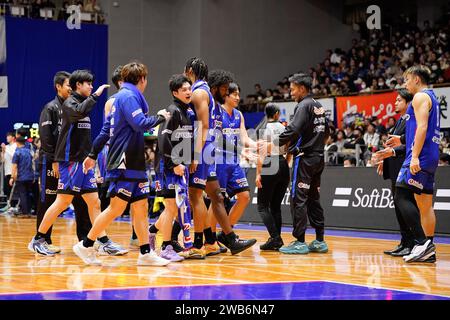 Fighting Eagles team group, JANUARY 6 2024 - Basketball : 2023-24 B. LEAGUE B1 League match between Fighting Eagles Nagoya 68-57 Ryukyu Golden Kings at Biwajima Sports Center in Nagoya, Japan. Credit: SportsPressJP/AFLO/Alamy Live News Stock Photo