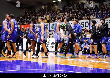 Fighting Eagles team group, JANUARY 6 2024 - Basketball : 2023-24 B. LEAGUE B1 League match between Fighting Eagles Nagoya 68-57 Ryukyu Golden Kings at Biwajima Sports Center in Nagoya, Japan. Credit: SportsPressJP/AFLO/Alamy Live News Stock Photo