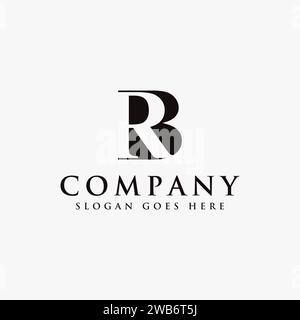 Initial letter logo B and R, RB BR monogram logo icon Stock Vector