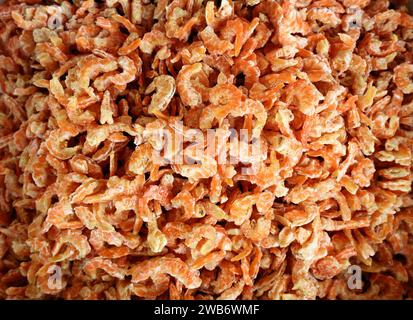 Dried shrimp on sale at the market - full frame Stock Photo