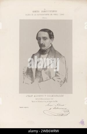 1855, Cortes constituyentes, Galería de los representantes del pueblo (1854), Juan Alonso y Colmenares. Stock Photo
