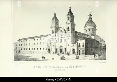 1863, Historia de la Villa y Corte de Madrid, vol. 3, Casa del Noviciado de la Compañía. Stock Photo