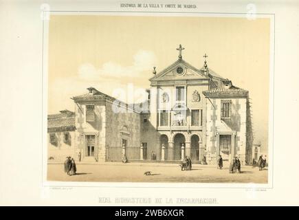 1863, Historia de la Villa y Corte de Madrid, vol. 3, Real Monasterio de la Encarnación. Stock Photo