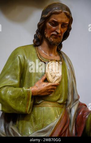 Saint Jude the Apostle (Thaddeus). Church of Saint Giles (Kirche St. Ägyd) in Gumpendorf, Vienna. Stock Photo