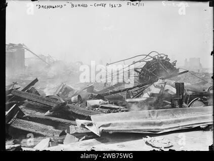 ''Dreamland'' burned, Coney Island, 5-27-11 Stock Photo