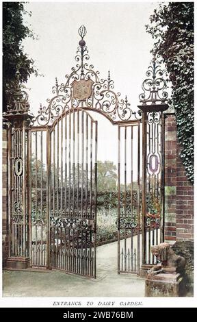 Entrance to Dairy Garden Easton Lodge in Gardens Old & New Vol 3 MG2GO AI. Stock Photo