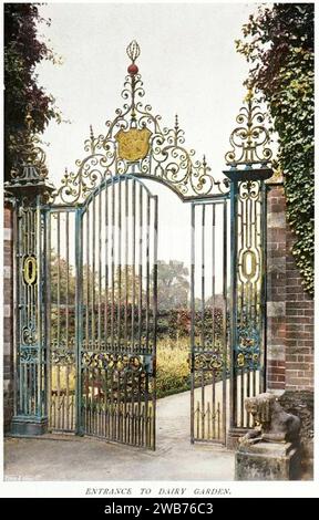 Entrance to Dairy Garden Easton Lodge in Gardens Old & New Vol 3 Palette.fm AI. Stock Photo