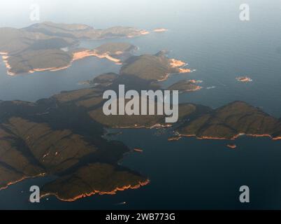 Aerial view of the Global Geopark in Sai Kung, Hong Kong. Stock Photo