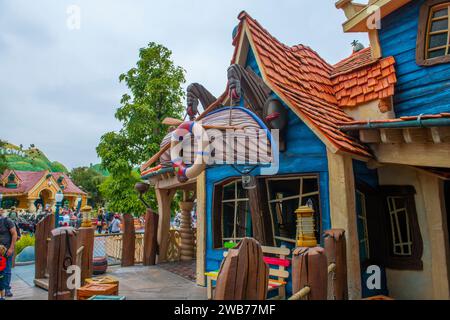 Goofy's house at Toontown in Disneyland Park in Anaheim, California CA, USA. Stock Photo