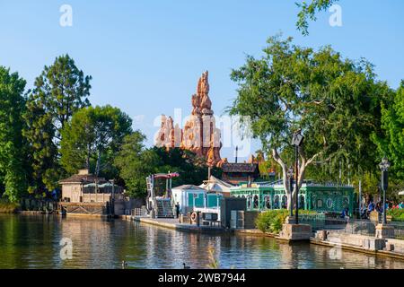 Big Thunder Mountain Railroad at Frontierland in Disneyland Park in Anaheim, California CA, USA. Stock Photo