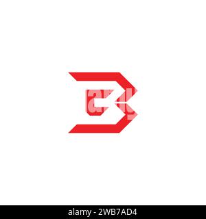 letter bc fast motion simple geometric logo vector Stock Vector