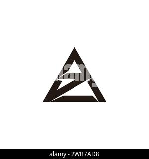 letter az triangle simple geometric logo vector Stock Vector