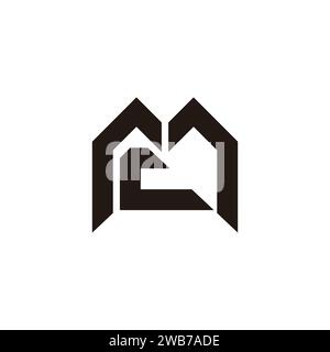 letter mc roof abstract logo vector Stock Vector
