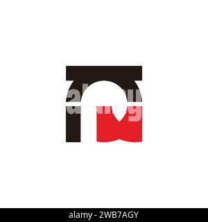 letter rw construction shape simple logo vector Stock Vector