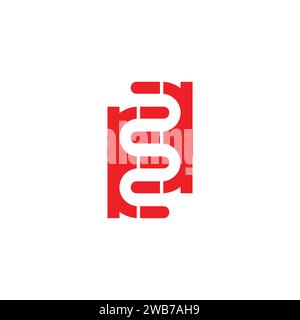 number 22 curves negative space logo vector Stock Vector