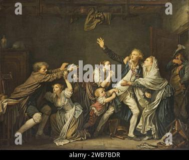 Jean-Baptiste Greuze - The Father’s Curse The Ungrateful Son. Stock Photo