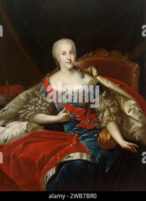 Johanna Elisabeth Holstein-Gottorp by Antoine Pesne. Stock Photo