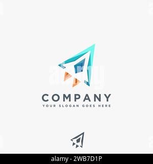 Abstract accelerate rocket logo icon vector Stock Vector