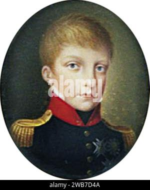 Leopold, Count of Syracuse (1813-1860), Neapolitan school, Circa 1825. Stock Photo